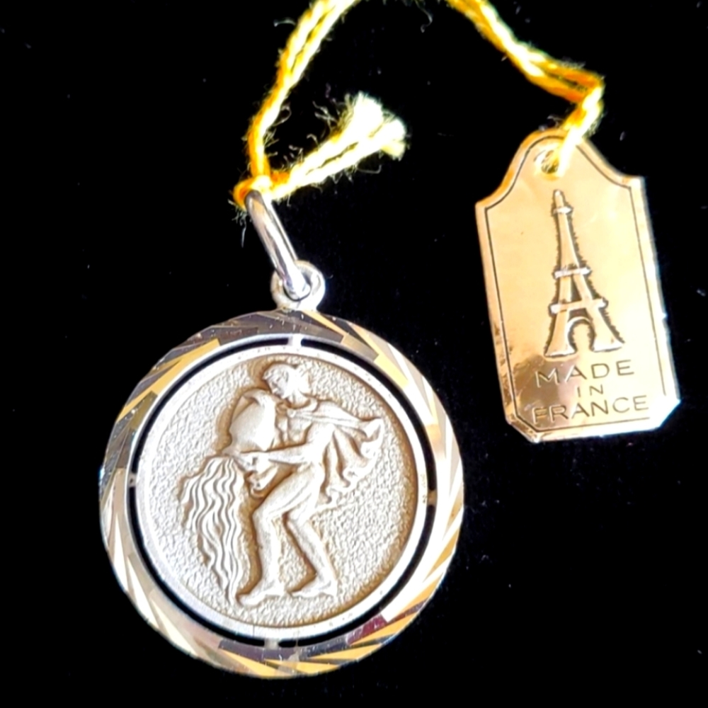 Aquarius Zodiac Silver Pendant